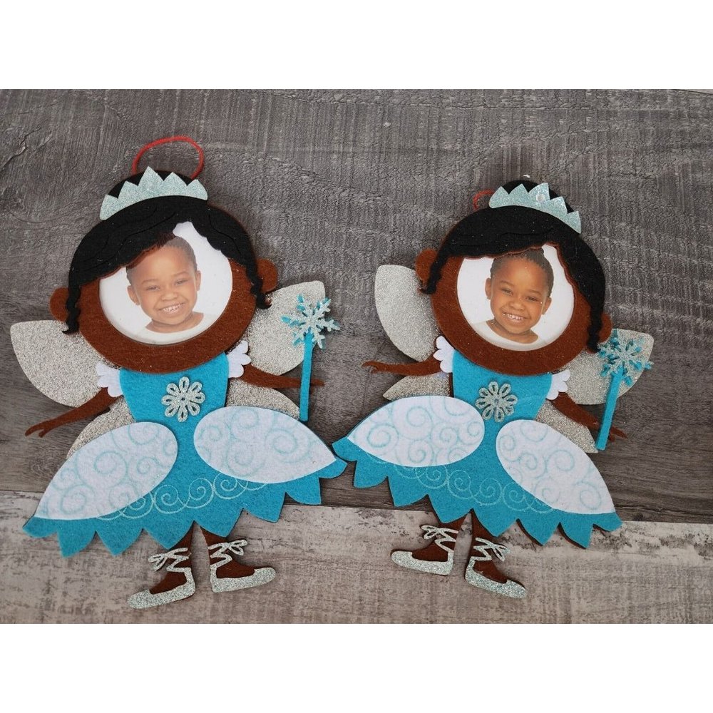 Studio Decor Princess Picture Frame Christmas Ornament NEW Lot of 2 Fairy